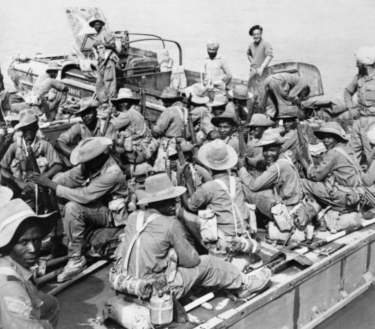 East African troops in Burma. 